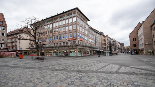 Die sonst gut besuchte Nürnberger Innenstadt, blieb in den letzten Tagen so gut wie leer.