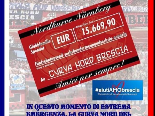 15.669,90 Euro! Die Club-Ultras helfen Brescia