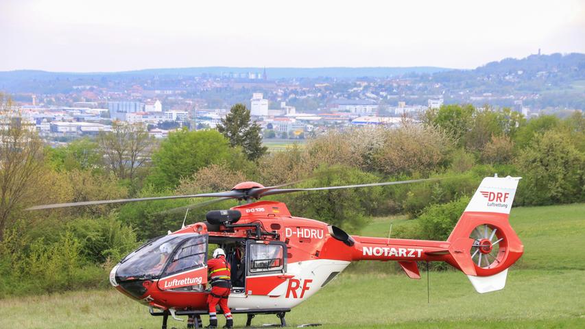 Nach Mountainbike-Unfall: Rettungshubschrauber bei Bamberg im Einsatz