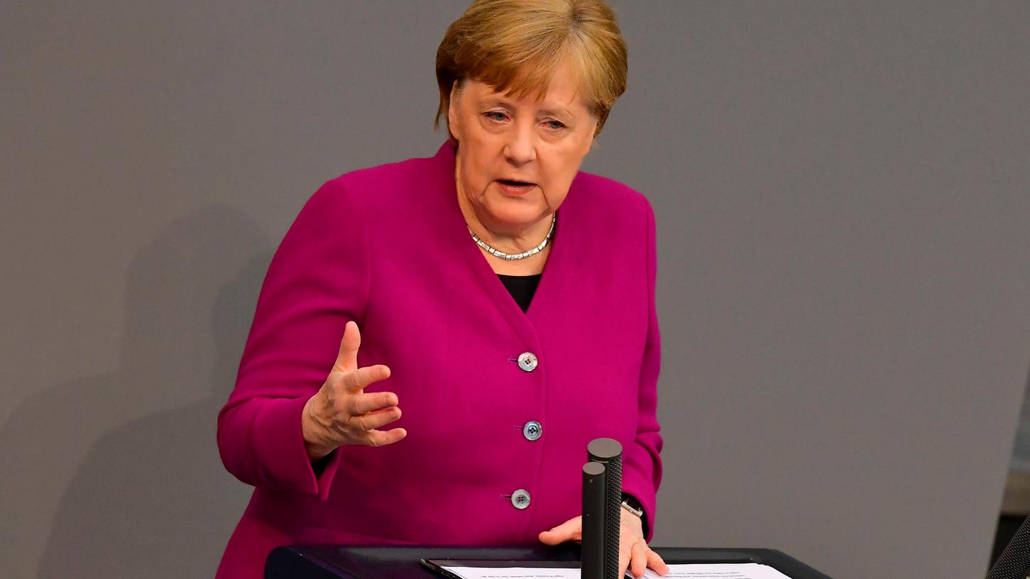Nach rund einem Monat scharfer Beschränkungen in der Corona-Krise gab Angela Merkel (CDU) am Donnerstag im Bundestag eine Regierungserklärung ab.