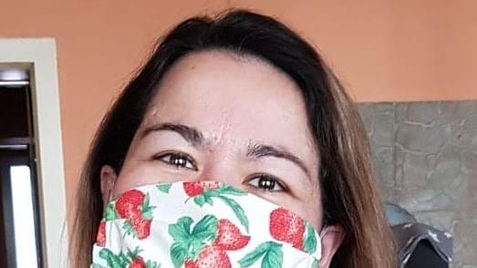 Wer hat im Frühling nicht Lust auf Erdbeeren? Diese Userin zeigt mit ihrer Maske ihre Vorfreude auf die Erdbeerzeit.