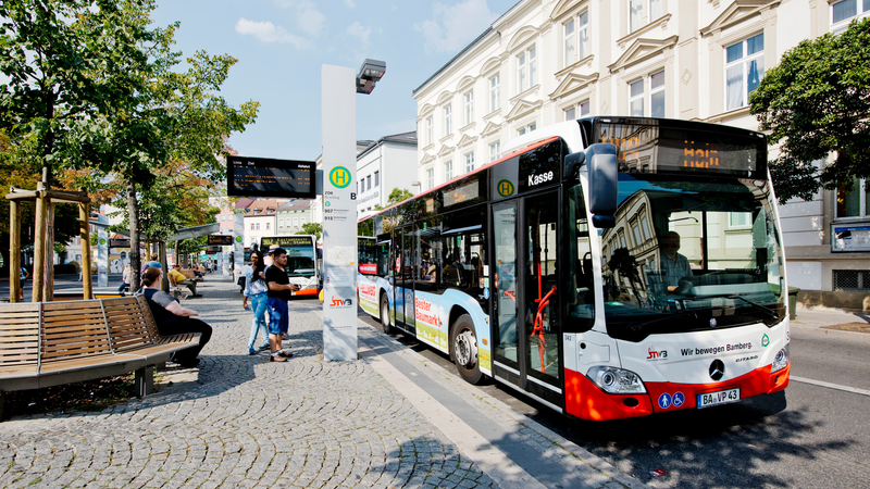 Der zentrale Omnibusbahnhof (ZOB) in Bamberg.