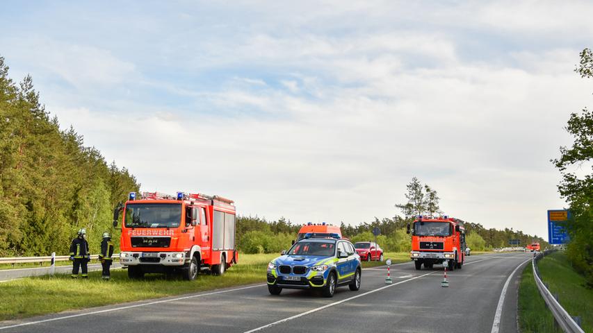 Auffahrt auf A73 verpasst: Unfall zwischen Zollhaus und Wendelstein