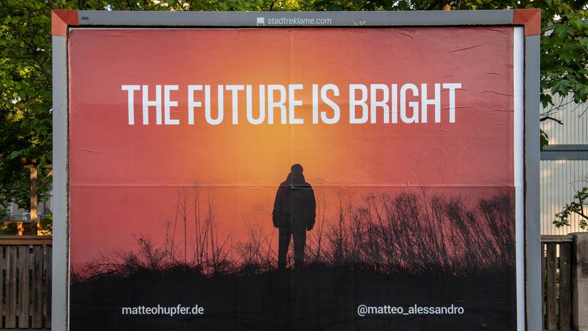 The Future is bright: Matteo Hupfers Bild hängt in der Ostendstraße.