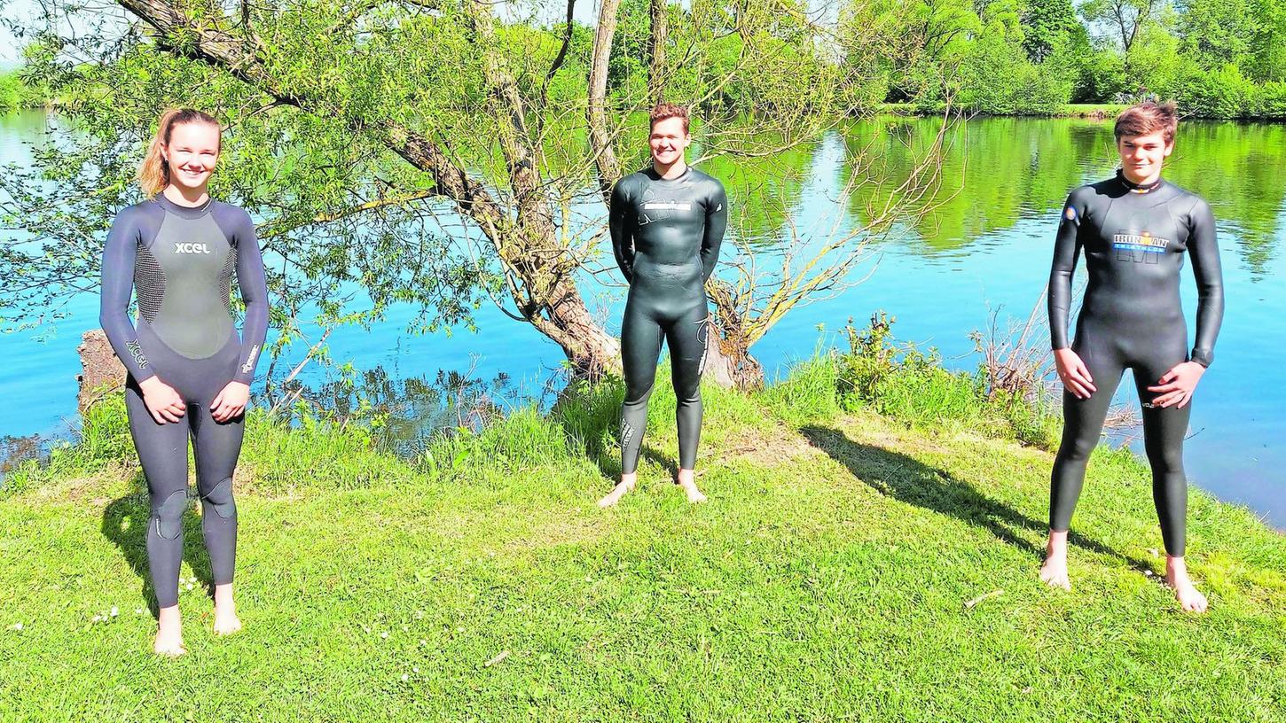 Erlanger Leistungsschwimmer trainieren im Freien