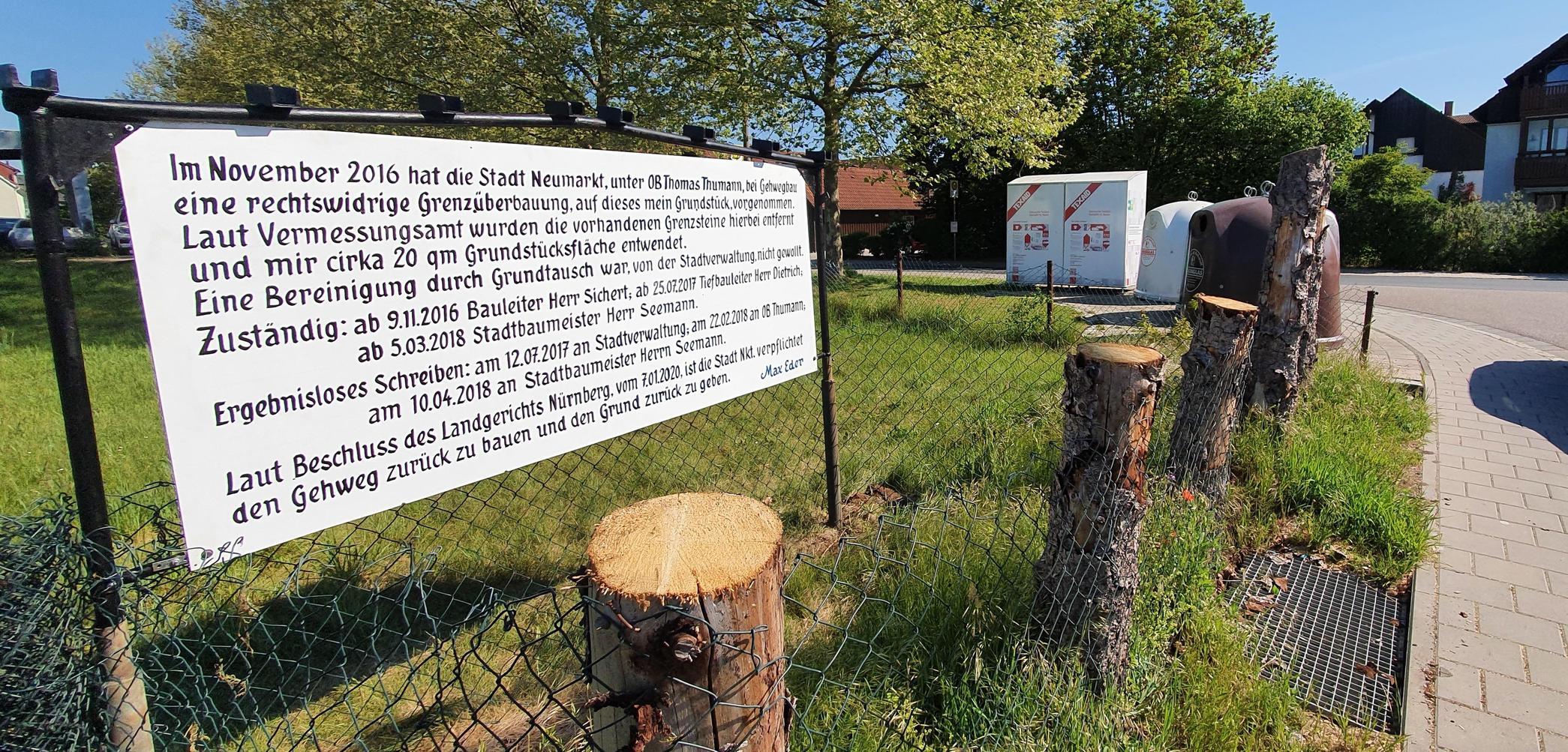Juristisches Gefecht Stadt Neumarkt Muss Gehweg Zuruckbauen Neumarkt Nordbayern De