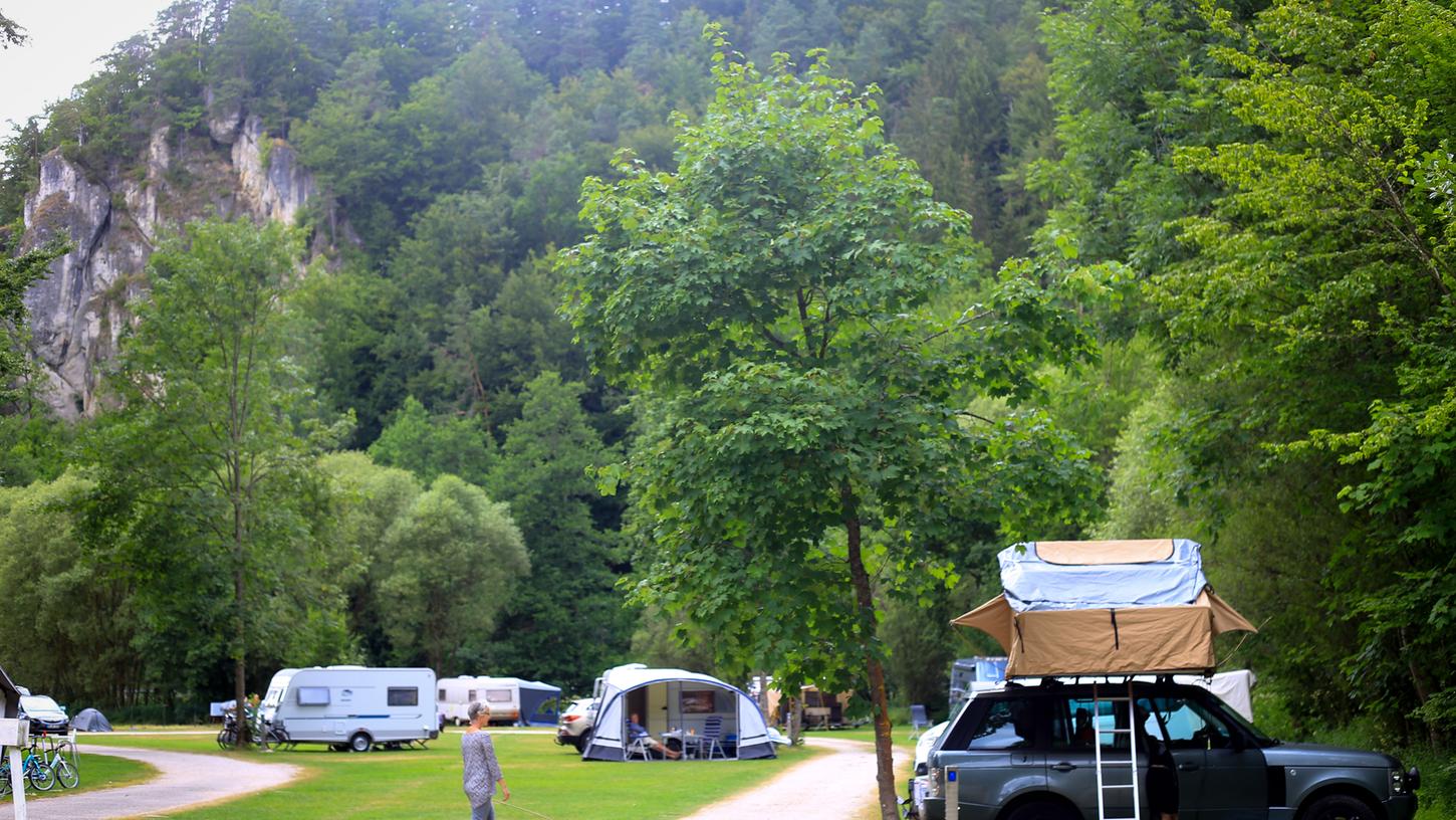 So wie hier im vergangenen Jahr wird es auf dem Campingplatz "Fränkische Schweiz" in Tüchersfeld heuer nicht laufen können.