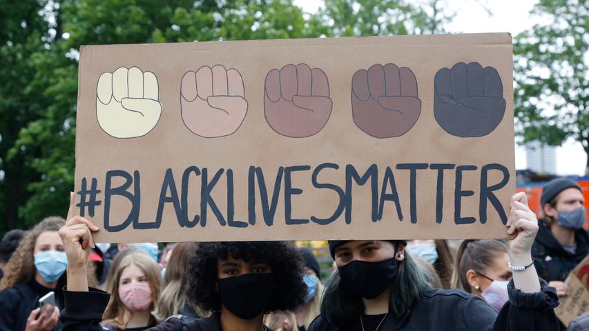 "Black Lives Matter": Stiller Protest auf der Wöhrder Wiese
