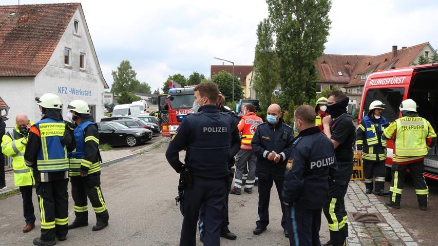 Schillingsfürst: Zwei Kinder verletzt bei Brand in Reihenhaus