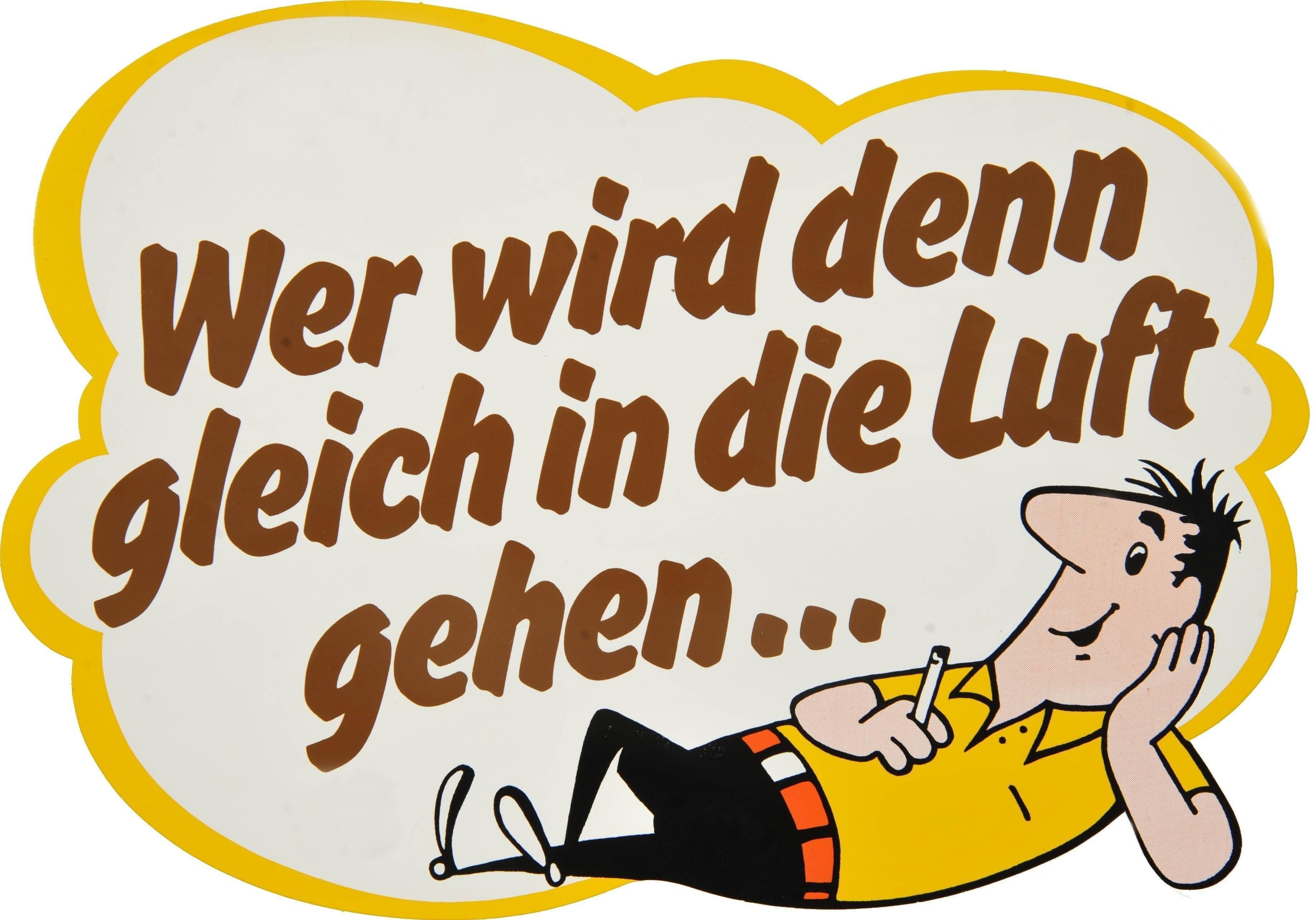 Tabakwerbung ist verpönt, gar verboten? In den 60er und 70er Jahren war das Gegenteil der Fall. Aufkleber auch von Zigarettenherstellern (hier das HB-Männchen von British American Tobacco BAT) schmückte Jetbags, Türen, Koffer - viele waren überaus begehrt.