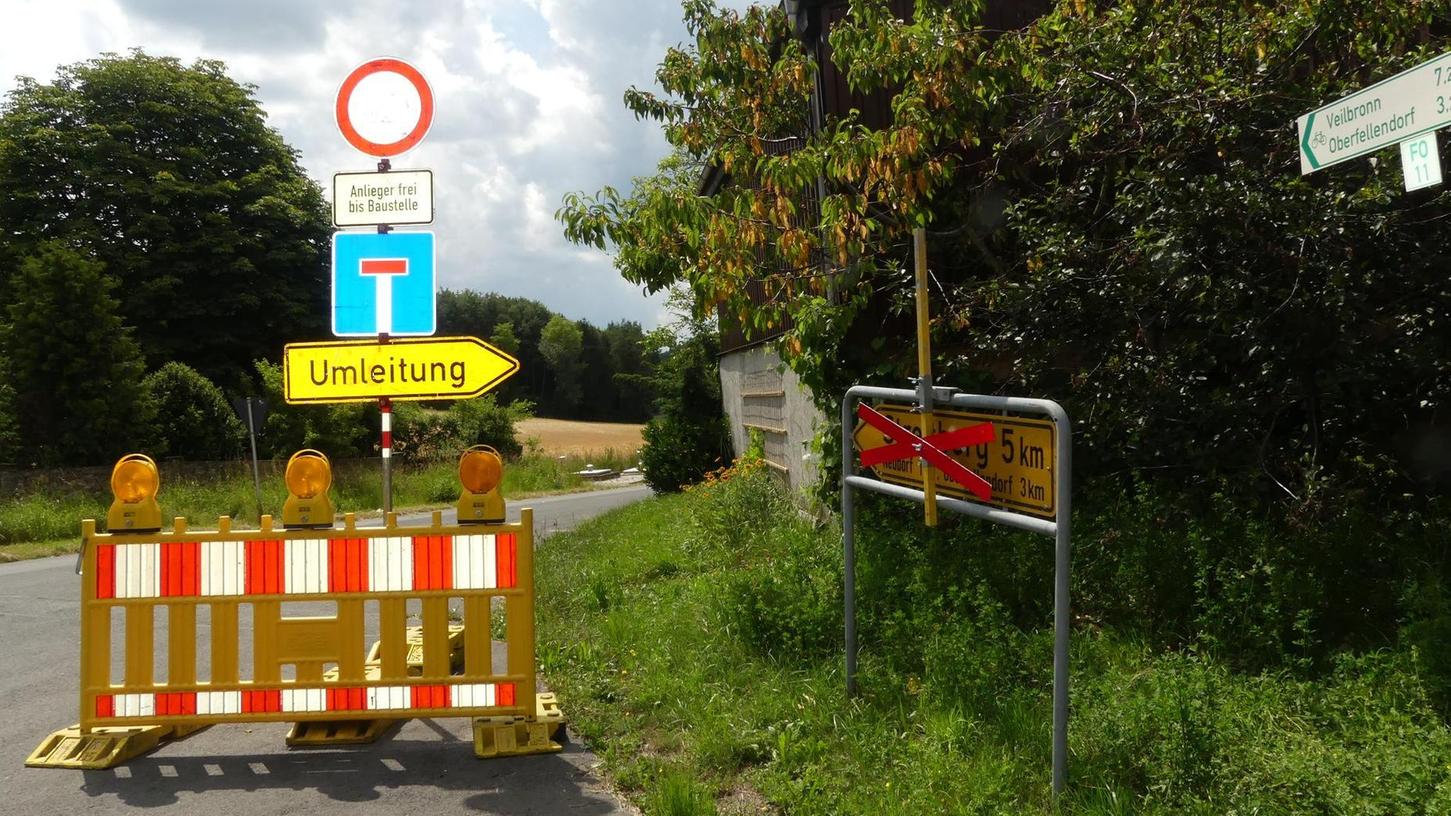 Straße zwischen Albertshof und Oberfellendorf bleibt gesperrt