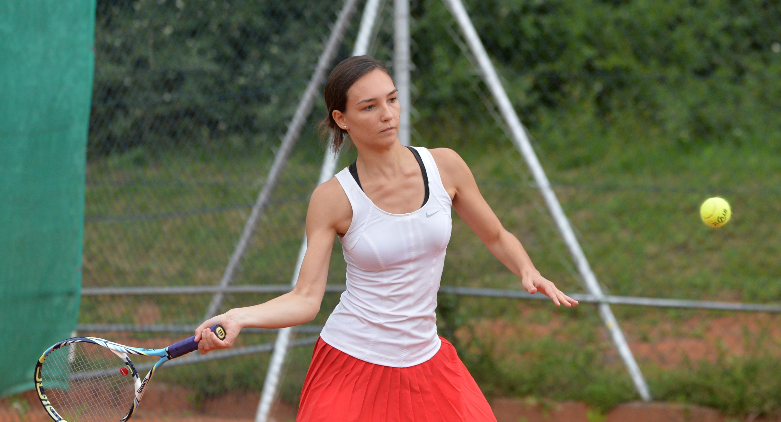 Sie gewann ihr Einzel ebenso souverän wie...