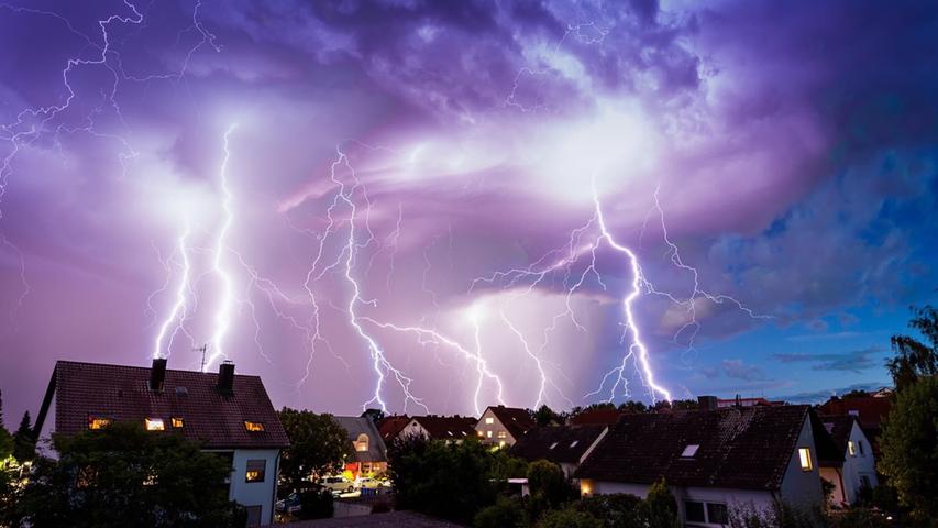 Naturschauspiel über der Region: Blitzspektakel am fränkischen Himmel