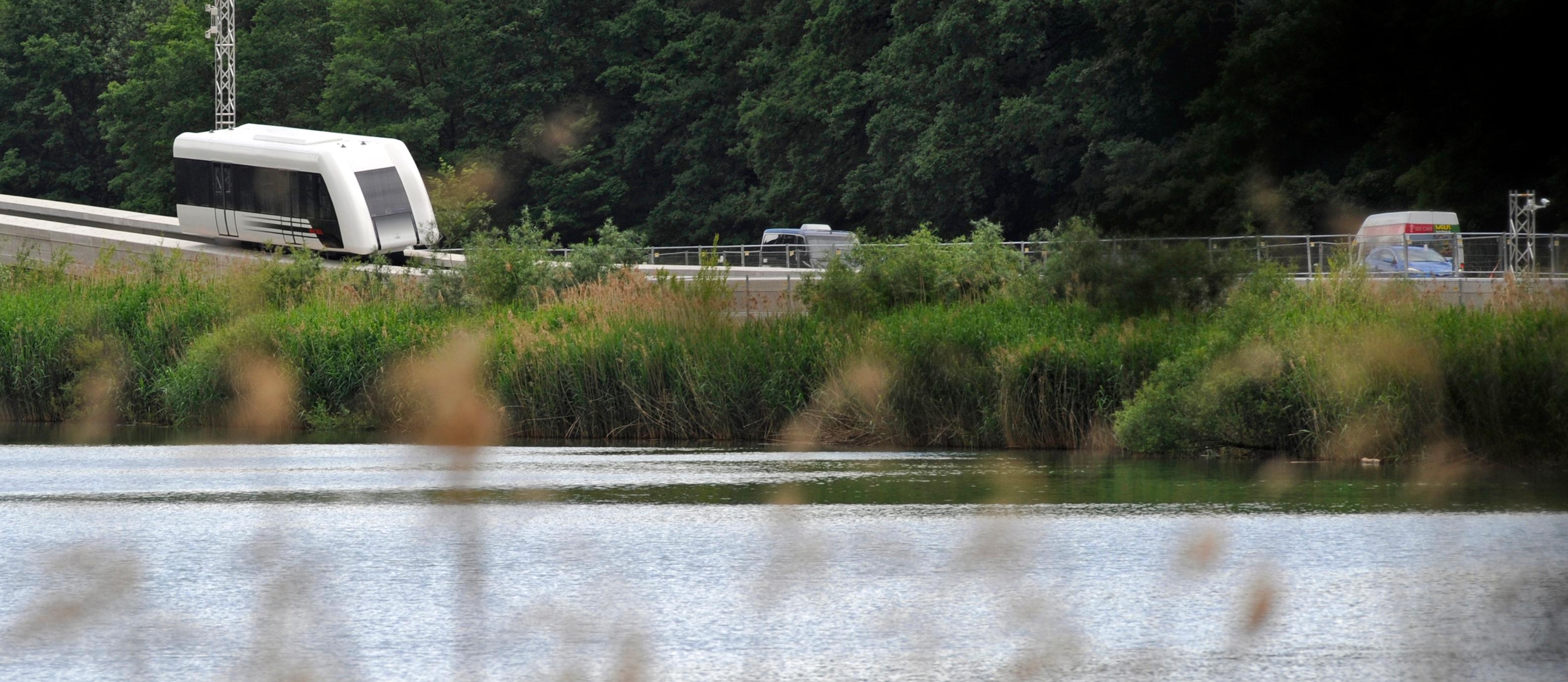 Am Bögl-Weiher in Sengenthal verläuft die Teststrecke fürs TSB.