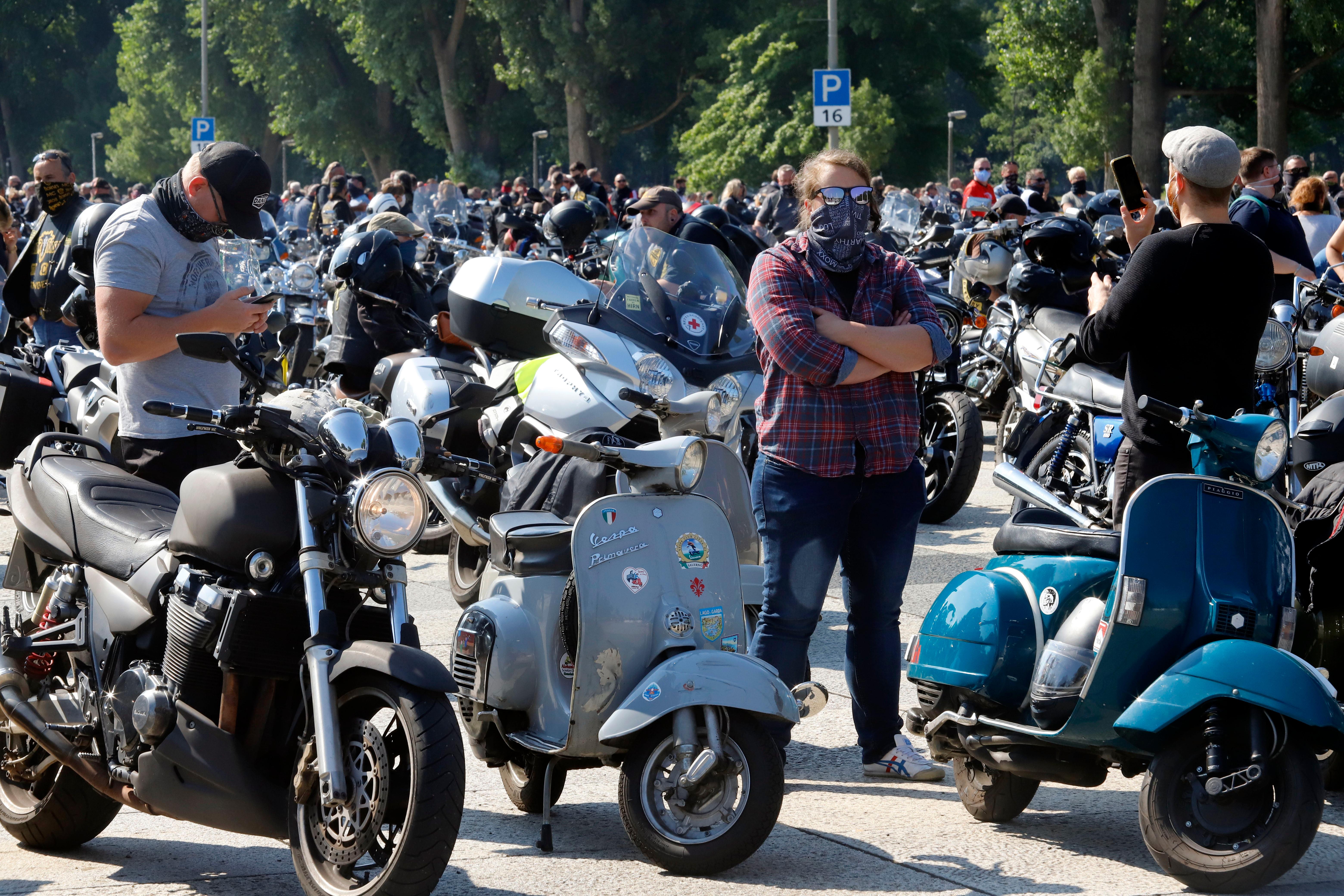 Motorrad Demo gegen Fahrverbote