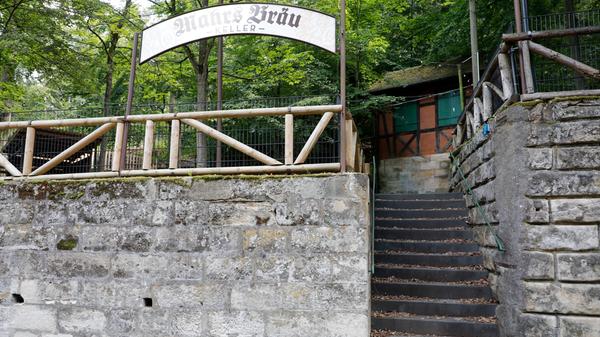 Der Mahrs Bräu Keller der Bamberger Brauerei Mahr hat nur während des Annafestes geöffnet.