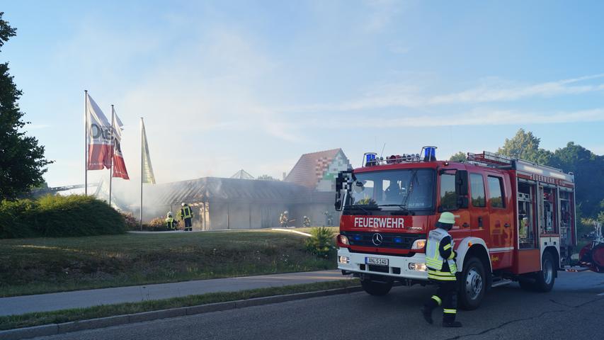 Brand in Praxis und Fitnessstudio bei Ansbach