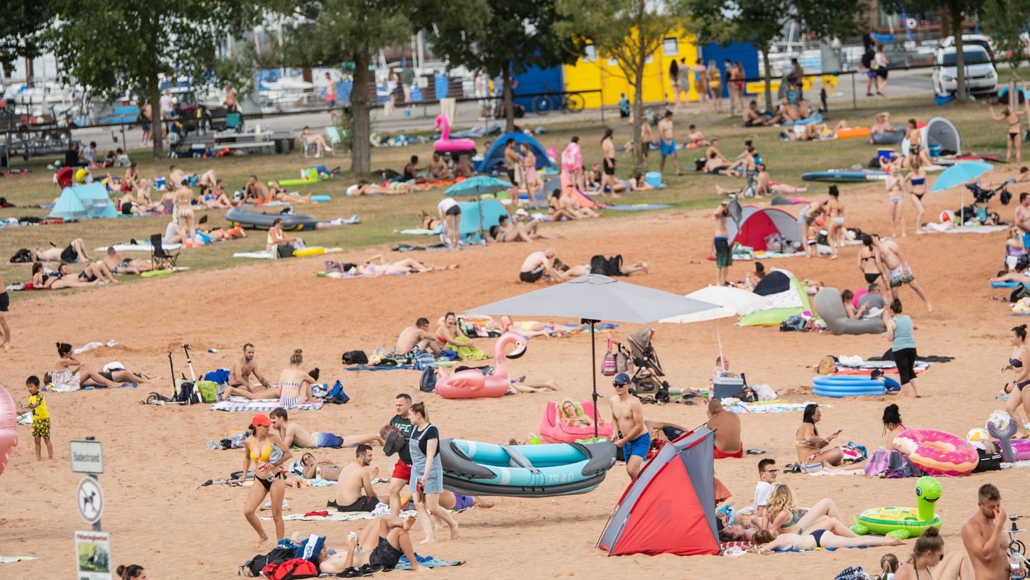 Der Ferienbeginn war am Brombachsee deutlich zu spüren.