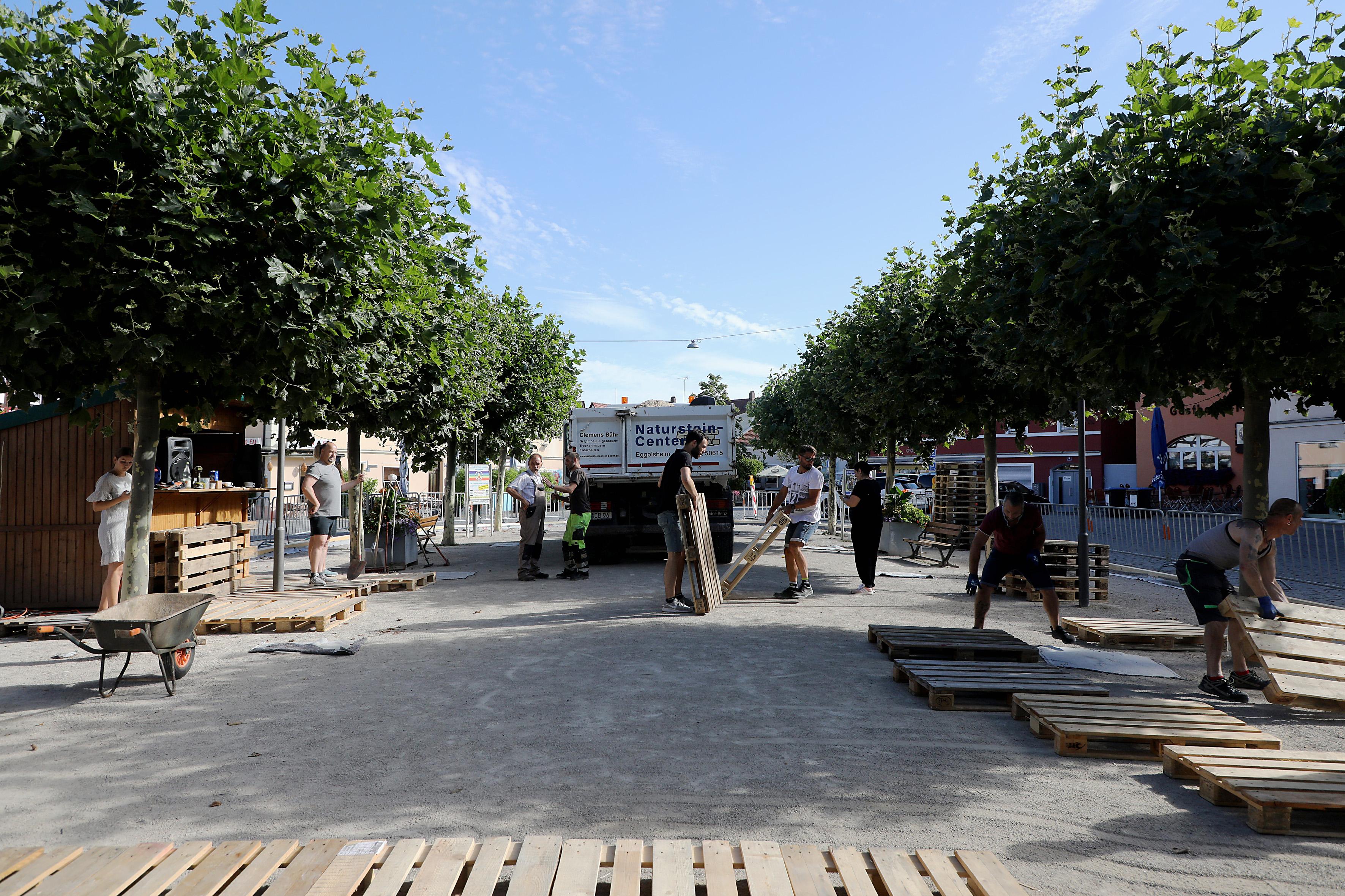 Stadtstrand am Marktplatz Forchheim