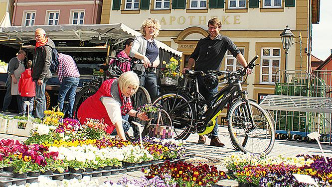 Wochenmarkt in Gunzenhausen Wochenmarkt in Gunzenhausen