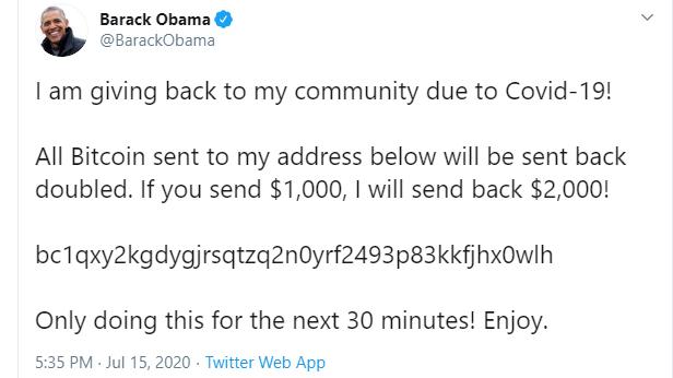 Obamas Twitter-Account war neben den von weiteren Prominenten von einer Hacker-Attacke betroffen. Unbekannte Profile haben über seinen Account einen Bitcoin-Betrug beworben.