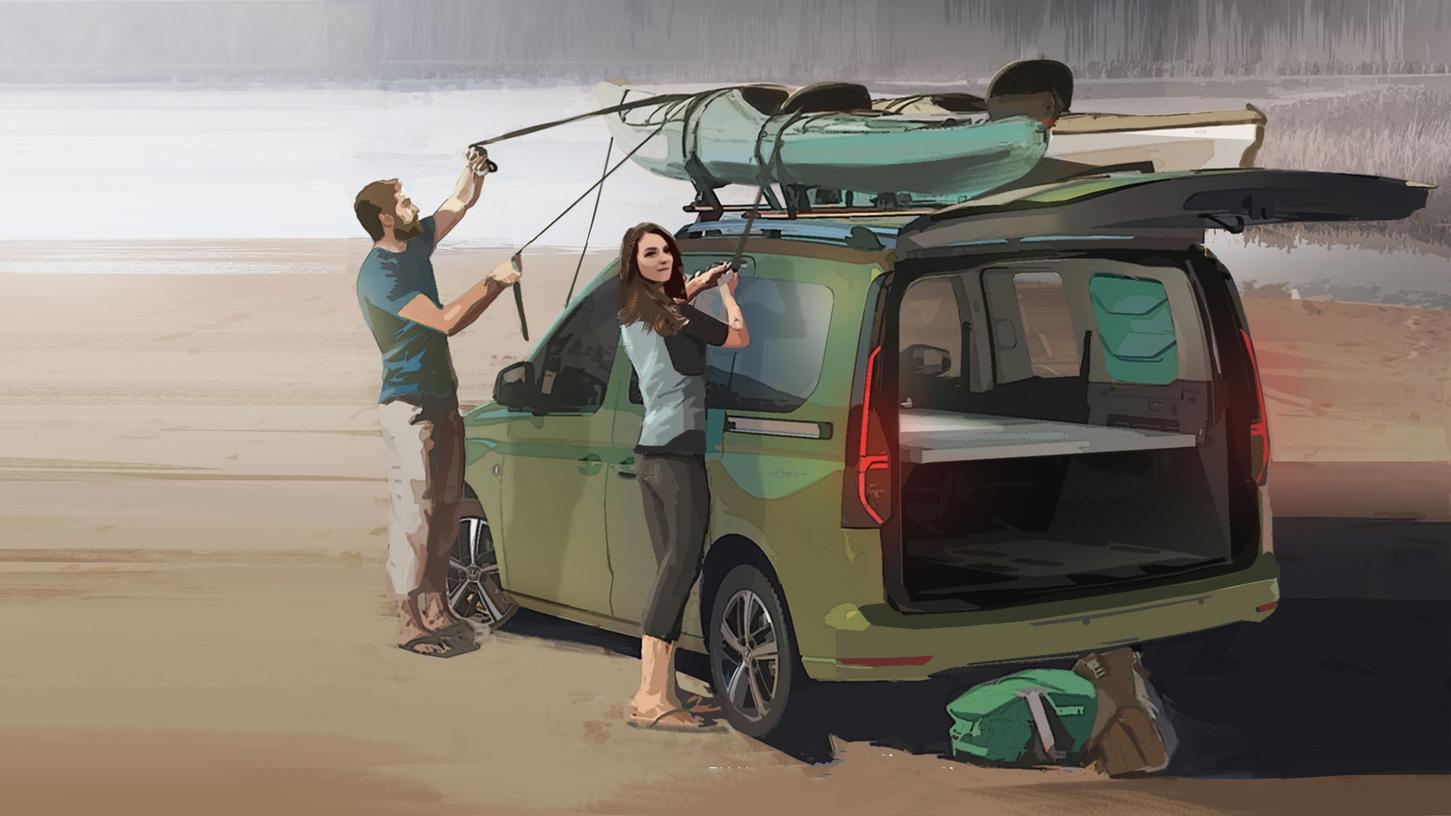 VW: Auch der neue Caddy wird zum Camper