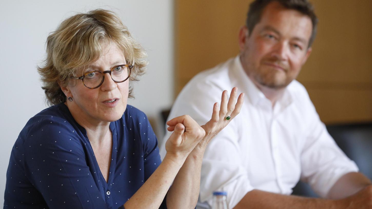 Bayerns SPD-Vorsitzende Natascha Kohnen und Generalsekretär Uli Grötsch.