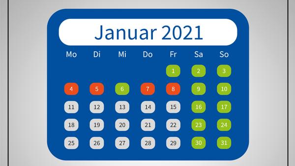 Heilige Drei Könige (6. Januar) fällt auf einen Mittwoch. Dadurch können Sie mit vier Urlaubstagen Ihren Weihnachtsurlaub um eine ganze Woche verlängern.