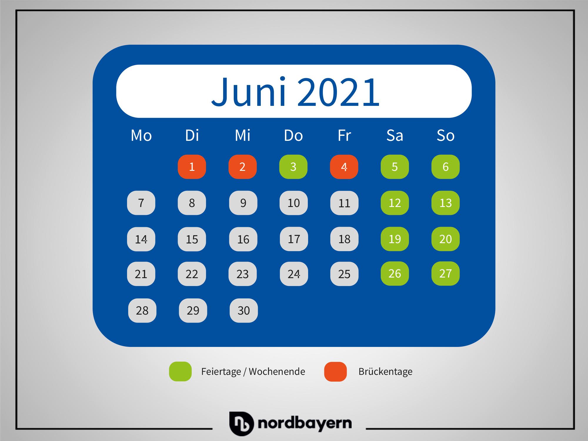 Hat man sich bereits die letzte Mai-Woche frei genommen, kann man jetzt durch Fronleichnam (3. Juni) mit acht Urlaubstagen wieder auf 16 freie Tage kommen.