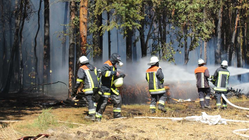 Waldbrand in der Oberpfalz: Feuerwehr kämpft gegen die Flammen