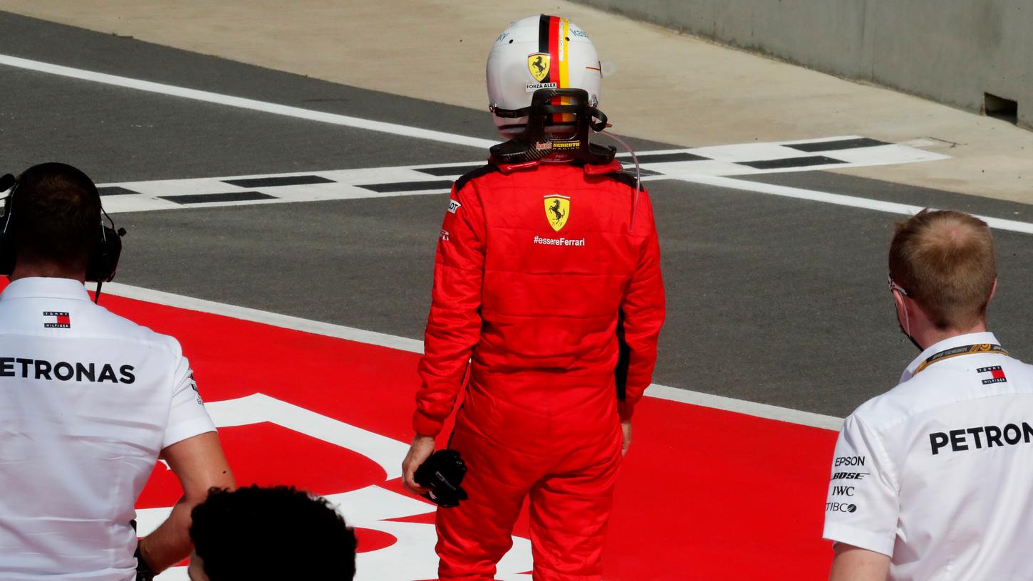 Neues Rennen, neuer Frust: Sebastian Vettel nach dem Grand Prix zum 70. Jubiläum der Formel 1 in Silverstone. Wegen eines Drehers in der ersten Runde und eines zu frühen Boxenstopps landete der Hesse am Ende des Rennens außerhalb der Punkte auf Platz 12.