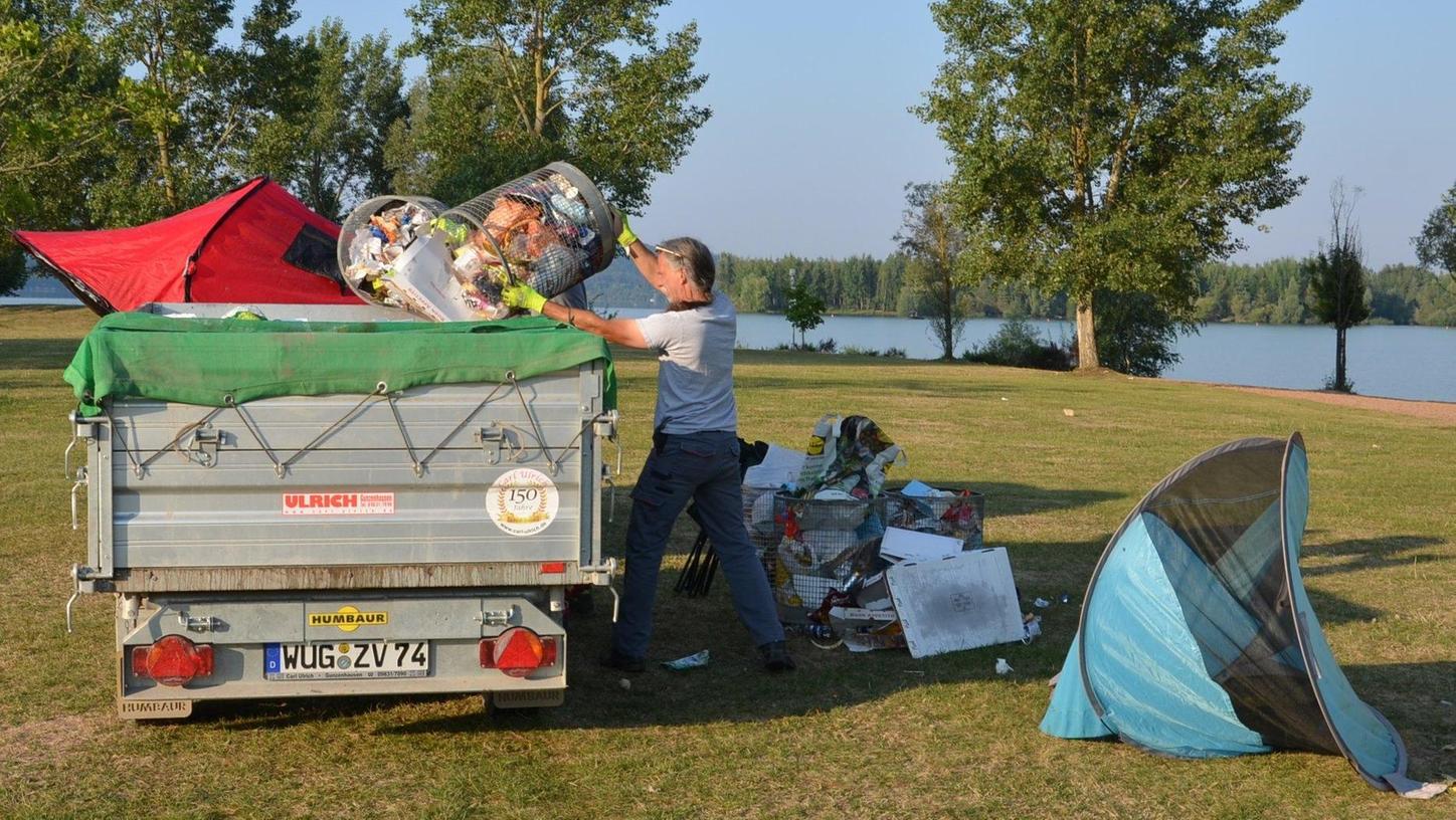 Besucher lassen immer mehr Müll im Fränkischen Seenland