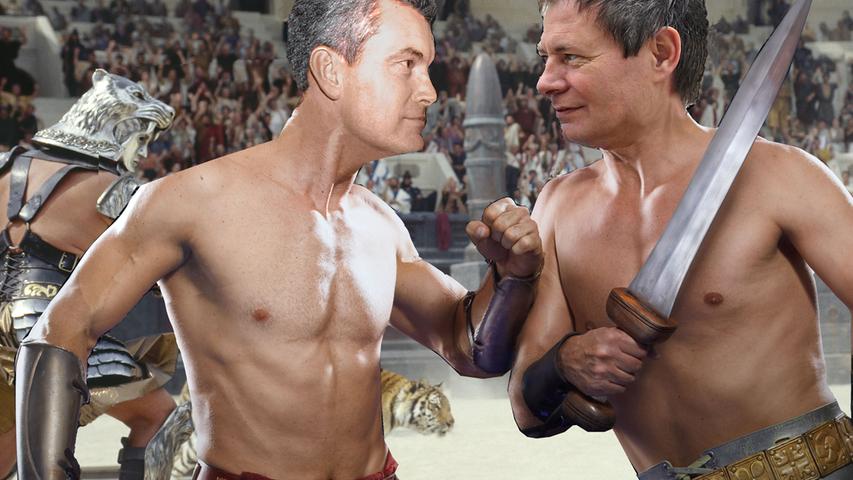 OB-Wahlkampf 2011: Das Duell Thumann vs. Thumann wurde im Jurablitz in der Arena der Gladiatoren ausgetragen.
