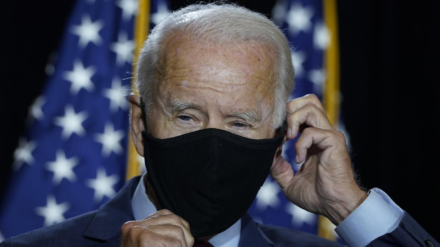 Joe Biden setzt selbst auf Maske zum Schutz vor dem Coronavirus.