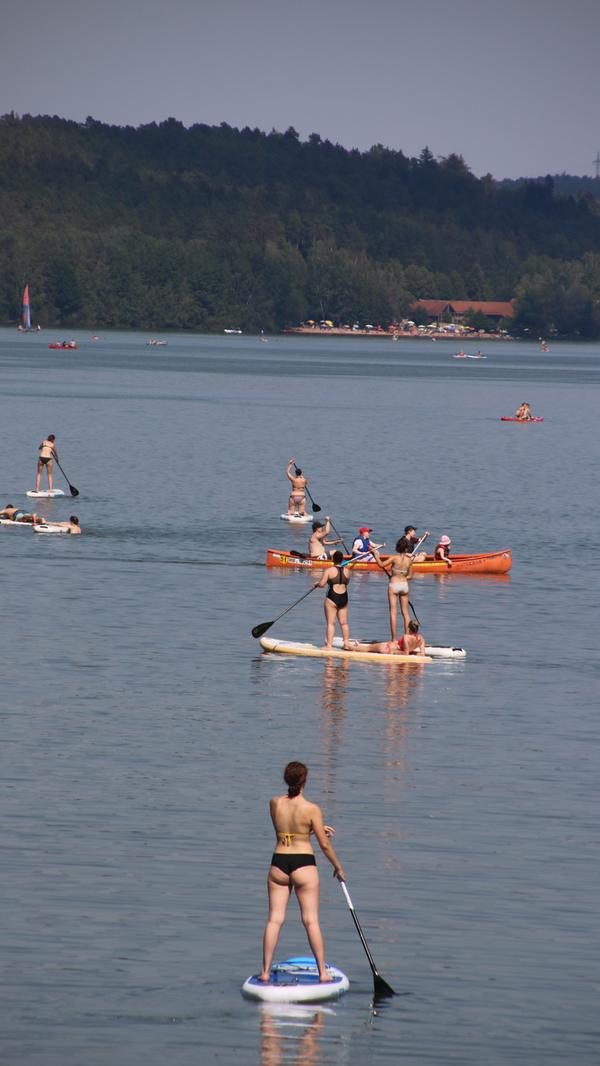 Und mitten auf dem Wasser hat man selbst im August noch ein ruhiges Plätzchen sicher. Zumindest im Moment.