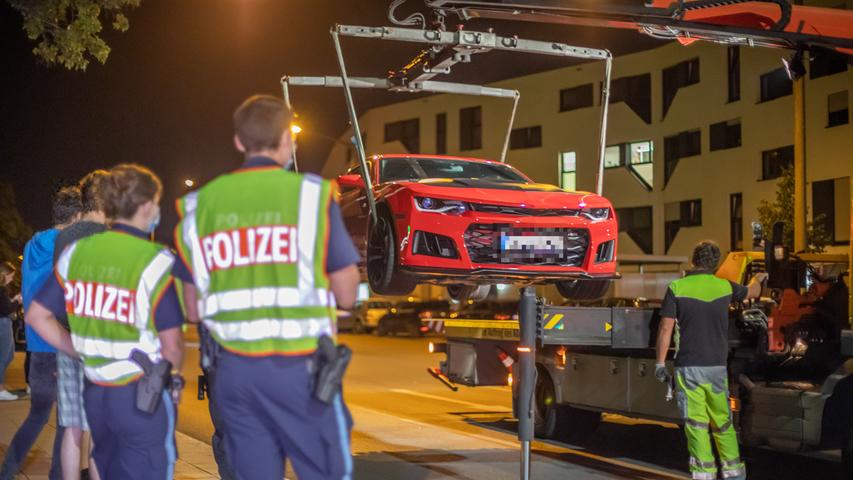 Erneut illegales Tuner-Treffen: Polizei-Großeinsatz in Nürnberg