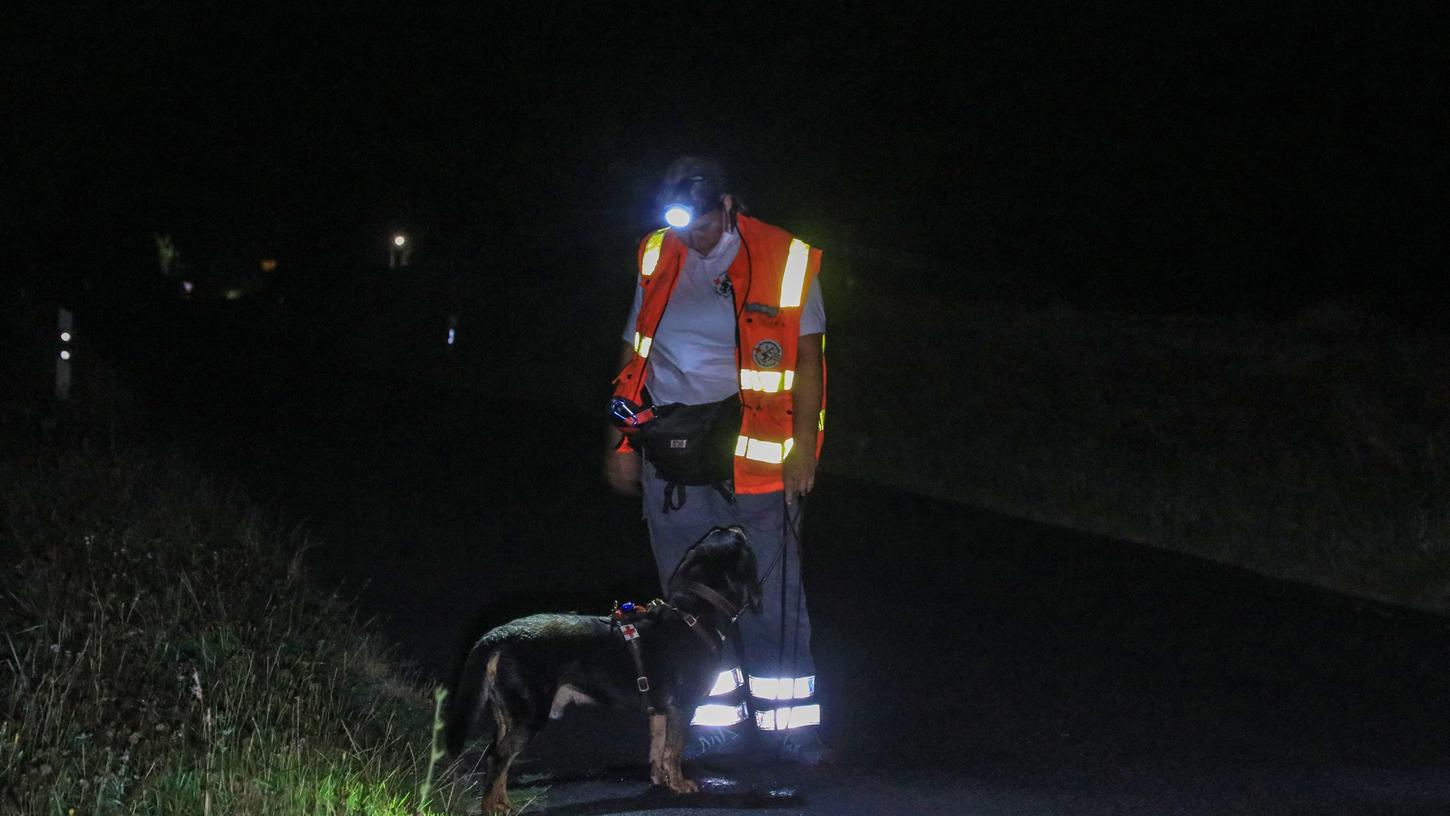 Rettungshunde und Einsatzkräfte suchten nach dem Vermissten.