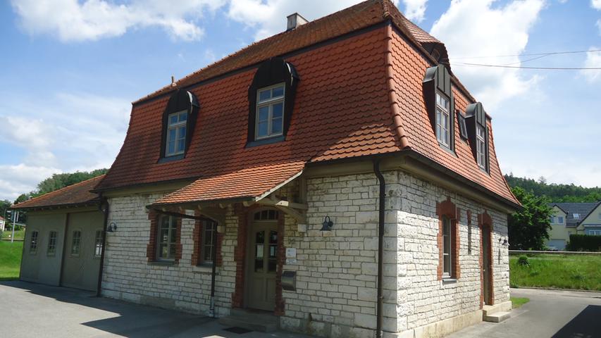 Das ist der Bahnhof in Berching.