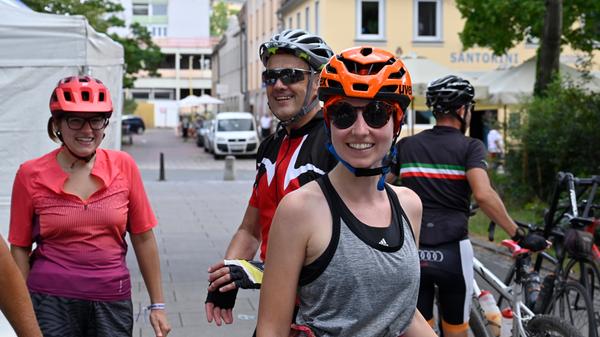Glücklich in Erlangen: Für Lilian Vogl, Karlheinz Hörner und Katharina Tontsch (von links) war der "Dein Ride" eine neue Herausforderung.