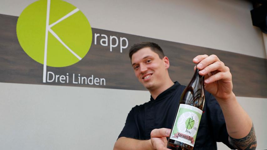 Seit 2019 stellt der 26-jährige Marco Krapp aus der Gaststätte „Drei Linden“ in Alterlangen seinen eigenes Bier her.