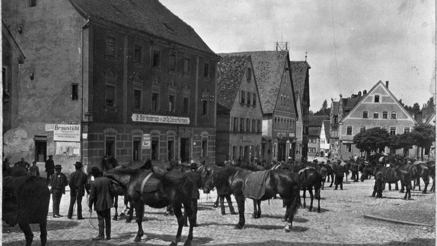 Bäume, Brände, Pferde: Der Rother Marktplatz im Wandel der Zeit