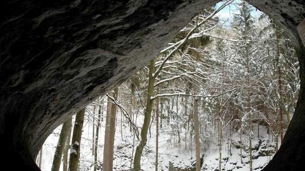 <p>Wer gerne in der Fränkischen Schweiz wandert, sollte das Große Hasenloch bei Pottenstein kennen. Die 31 Meter lange Höhle lässt sich, ausgestattet mit einer Taschenlampe, auch gut mit Kindern erkunden. Das Hasenloch diente während der Eiszeit als Schutzhöhle, hier wurden zahlreiche Feuersteinwerkzeuge, Knochenwerkzeuge und Knochen von urzeitlichen Tieren wie Höhlenbär, Höhlenlöwe und Mammut gefunden.</p>