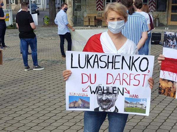 Demo in Forchheim für ein freies demokratisches Belarus