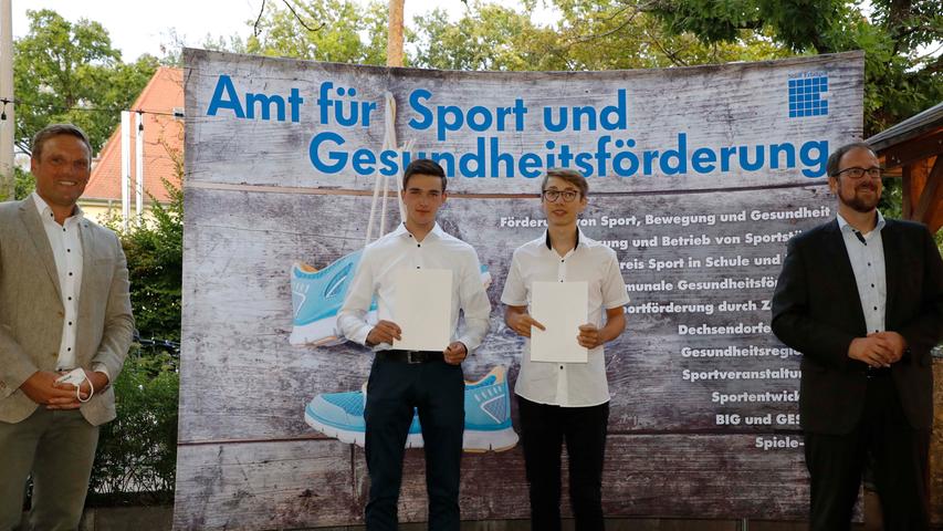 Stammgäste bei der Sportlehrung sind die beiden Nachwuchs-Radballer der Solidarität Erlangen: Benedikt Hahn (links) und Sebastian Jerichow.