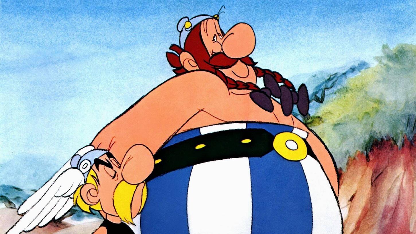 Asterix und Obelix im FIlm "Asterix erobert Rom" von 1976.