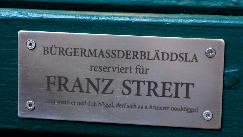 Hier sitzt Franz Streit: Am Bürgermassderbläddsla.