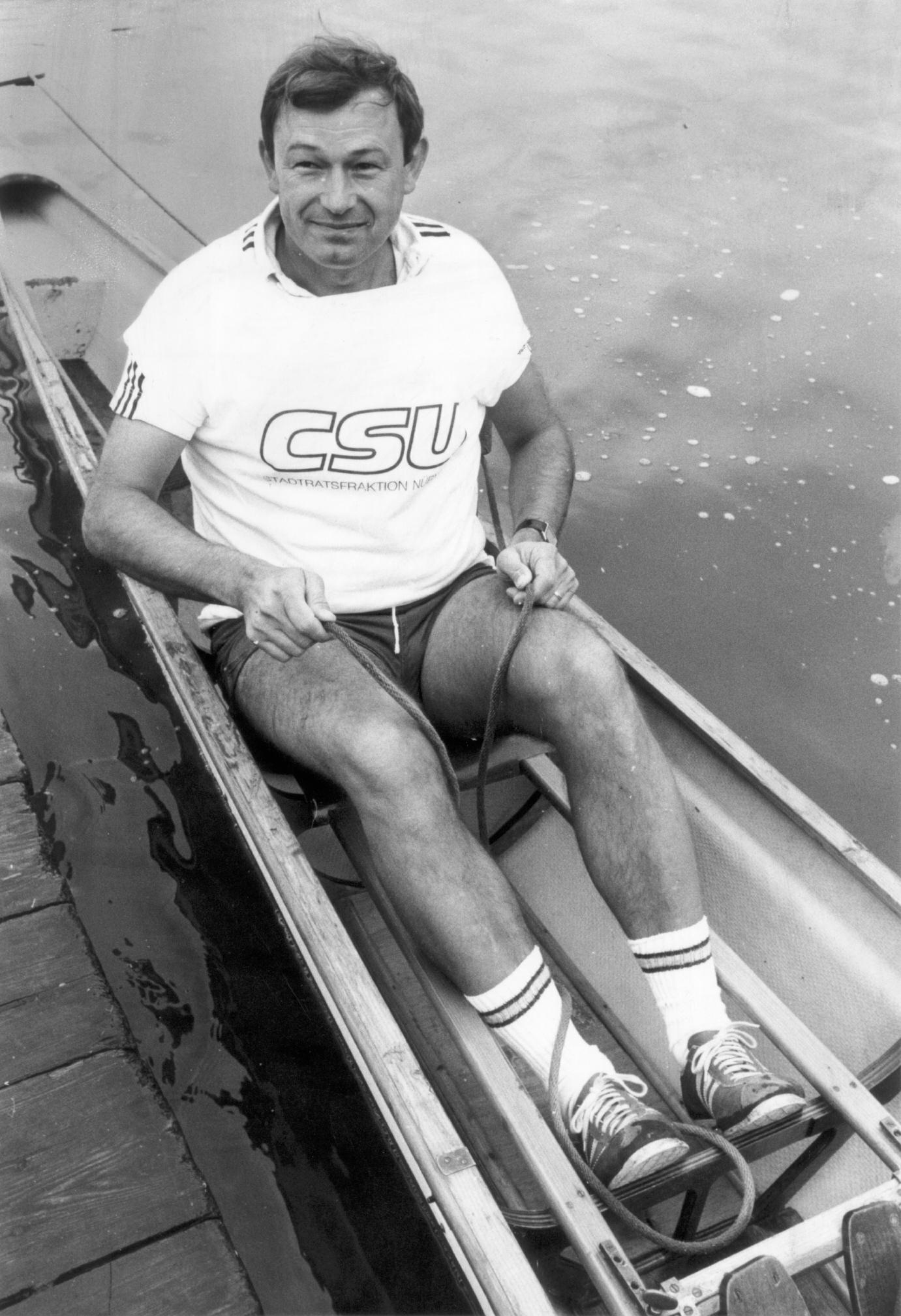 Günther Beckstein, von 1974 bis 2013 im Wahlkreis Nürnberg-Nord für die CSU in Landtag, war 1986 beim Rudern am Volksfest für die CSU-Mannschaft als Steuermann gefragt. 2007 wurde er bayerischer Ministerpräsident - ein Jahr hielt er sich im Amt. 