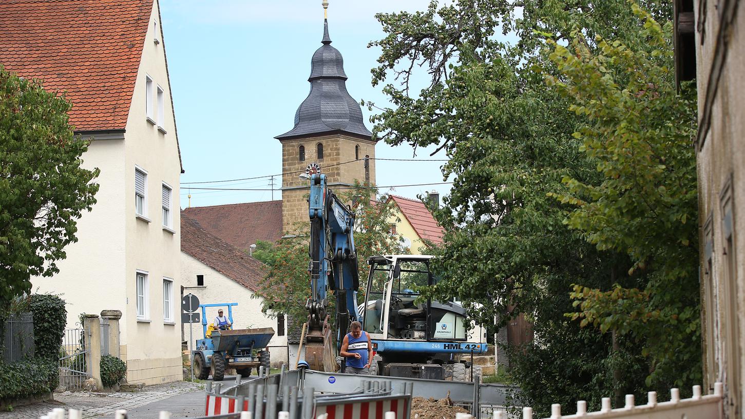 Archivbild von 2015, als es in Pautzfeld im Zuge der Dorferneuerung einige Baustellen gab.