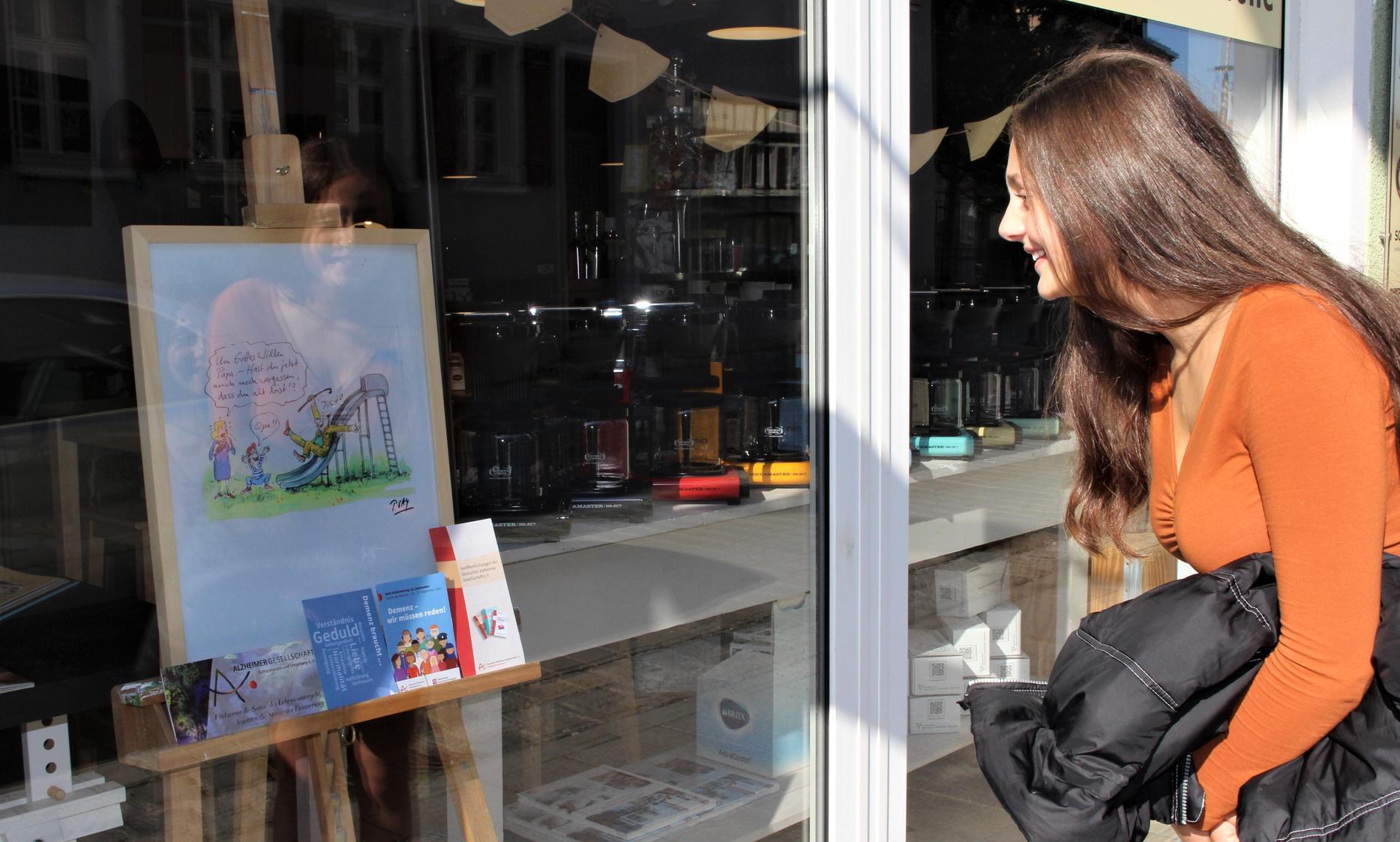 Schaufensteraktion Lustige Cartoons Zum Thema Demenz Gunzenhausen Nordbayern De