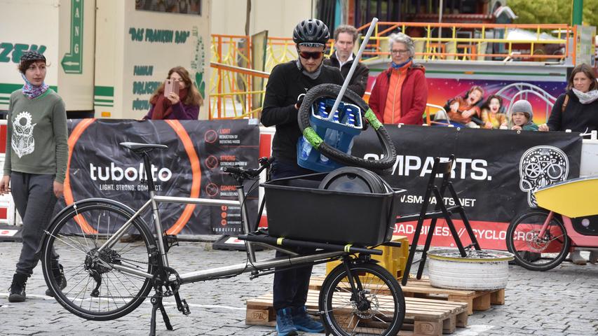 Raus aus der Nische: Lastenrad-Rennen auf der Fürther Freiheit